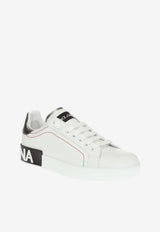 Dolce & Gabbana Portofino Leather Low-Top Sneakers White CK1587 AH527-8B441
