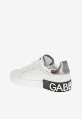 Dolce & Gabbana Portofino Leather Low-Top Sneakers White CK1587 AH527-8B441