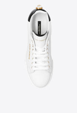 Dolce & Gabbana Portofino Embellished Leather Sneakers
White CK1602 AH506-89662