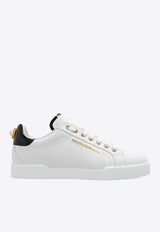 Dolce & Gabbana Portofino Embellished Leather Sneakers
White CK1602 AH506-89662