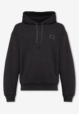 Dolce & Gabbana Logo Plaque Hooded Sweatshirt Black G9ZU0T G7F2G-N0000