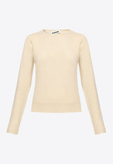 Jil Sander Crewneck Wool Sweater Cream J02GP0043 J14506-109