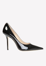 Jimmy Choo Love 100 Patent Leather Pumps Black LOVE 100 PWJ-BLACK