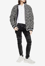 Balmain Washed Straight-Leg Jeans Black AH1MG005 DB67-0PC