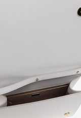 حقيبة كروس من الجلد بشعار ثلاثي الأبعاد