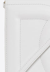 حقيبة كروس من الجلد بشعار ثلاثي الأبعاد