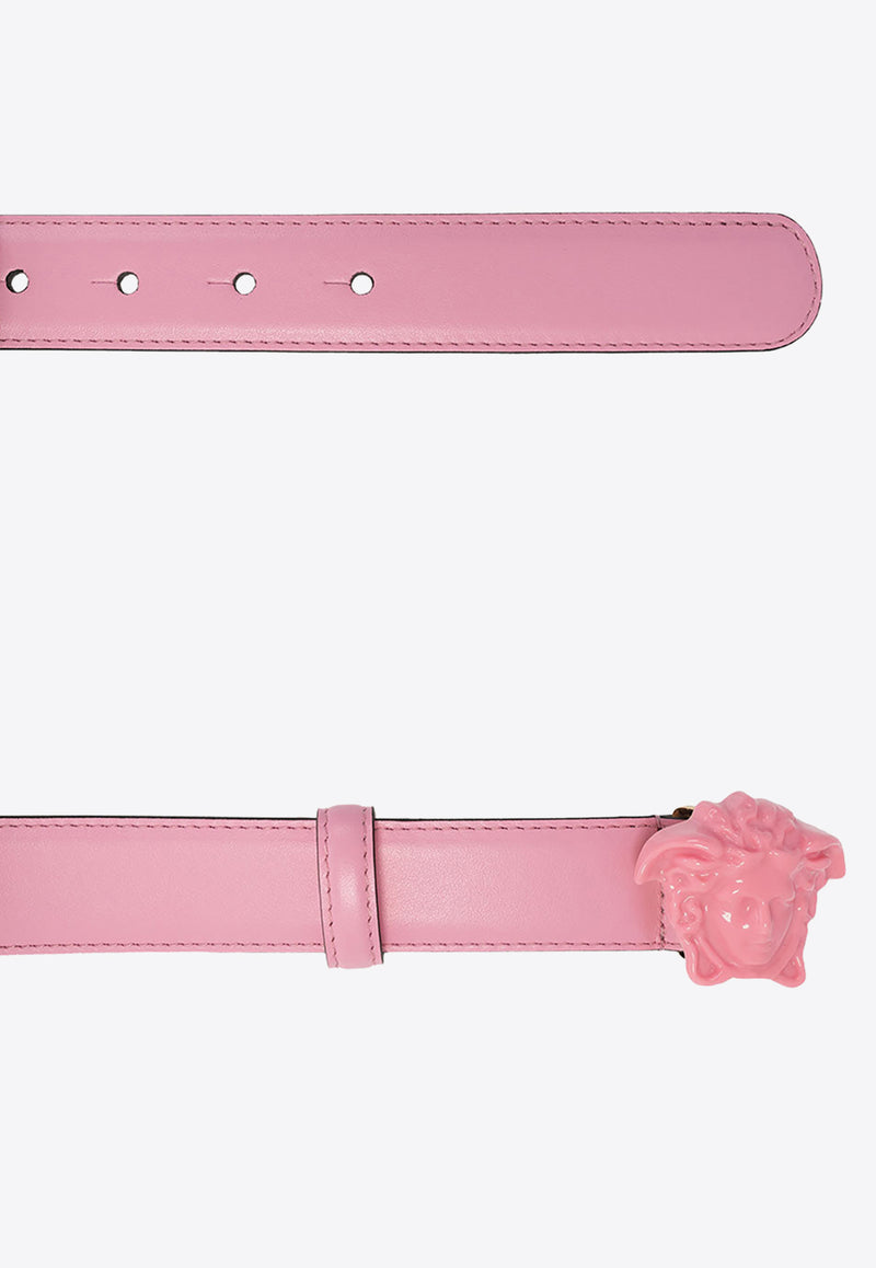 Versace Medusa Head Leather Belt Pink DCDD442 DVTFN-1P65V