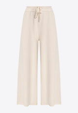 Jil Sander Wide-Leg Cashmere Drawstring Pants Cream J40KA0017 J13204-104