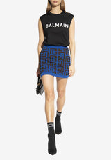 Balmain Logo Print Sleeveless T-shirt Black AF1ED000 BB02-EAB