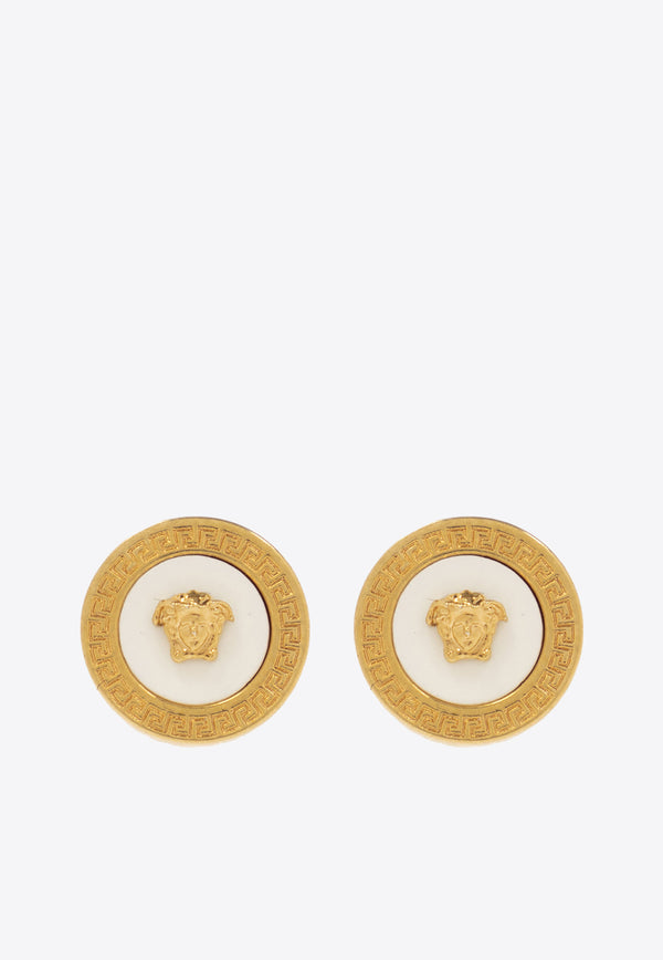 Versace Enamel Medusa Stud Earrings Gold DG27256 DJMR-4J620