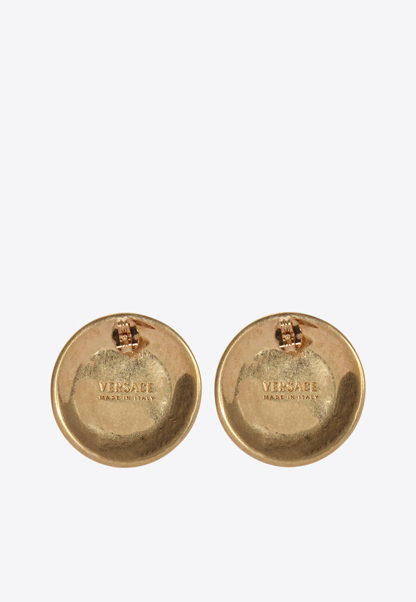 Versace Tribute Medusa Stud Earrings Gold DG2G411 DJMT-KOT