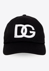Dolce & Gabbana Kids Girls Embroidered DG Baseball Cap Black LB4H80 G7D9B-N0000