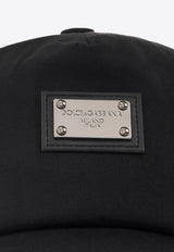 Dolce & Gabbana Kids Girls Logo Plaque Baseball Cap Black LB4H80 G7HY5-N0000
