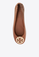 Tory Burch Minnie Travel Nappa Leather Ballet Flats Brown 50393 0-232