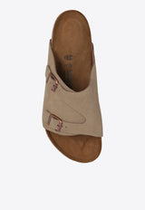 Birkenstock Zurich Double-Strap Leather Slides Beige 50461 0-TAUPE