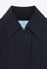 Logo Plaque Silk Jacket