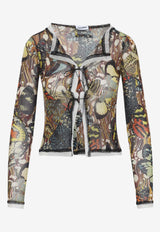 Jean Paul Gaultier The Yellow Butterfly Cardigan Multicolor