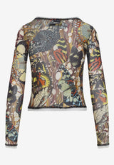 Jean Paul Gaultier The Yellow Butterfly Cardigan Multicolor