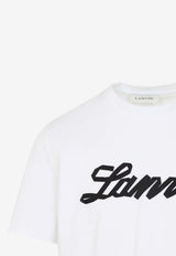 Lanvin Crewneck T-shirts with Embroidered-Logo White