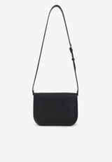 Valentino VLogo Leather Shoulder Bag Black