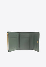 Bottega Veneta Cassette Tri-Fold Wallet in Intreccio Nappa Leather 750245V2PN1 1582 Agate Gray