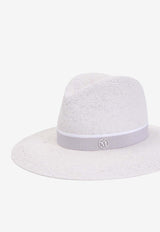 Maison Michel Zango Hat with Logo-Plaque White