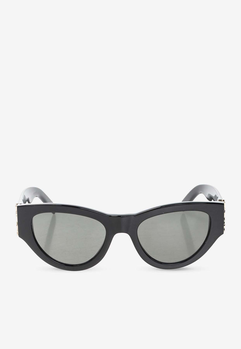 Saint Laurent Monogram Cat-Eye Sunglasses Gray 671762 Y9901-1000