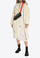 Jil Sander Logo Print Hooded Midi Dress Cream J40CT0128 J14639-104