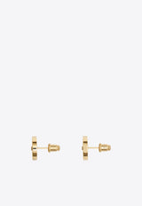 Ferragamo Double Gancini Stud Earrings Gold 760868 EAR 2GANCI 785178 ORO CHIARO