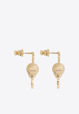 Ferragamo Crystal Embellished Padlock Stud Earrings Gold 760878 EAR LUCSTRAS 785437 ORO/CRYSTAL