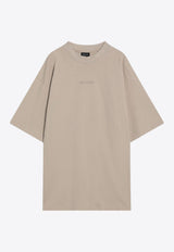 Balenciaga Distressed Logo T-shirt Beige 764235TSVO9/R_BALEN-9661