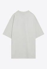 Balenciaga Nano BB Logo Crewneck T-shirt White 764235TSVU4/R_BALEN-9012