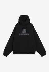 Balenciaga Nano BB Logo Hooded Sweatshirt Black 767877TSVO3/R_BALEN-1083