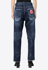 Dsquared2 Worn-Out Straight-Leg Jeans Blue S75LB0799S30664_470