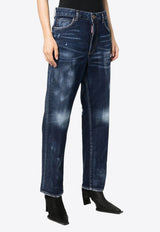 Dsquared2 Worn-Out Straight-Leg Jeans Blue S75LB0799S30664_470