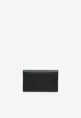 Prada Triangle Logo Saffiano Leather Cardholder Black 2MC122QHH_F0002
