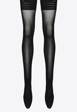 Wolford Velvet Sheer Leg Stockings Black 20942_7005