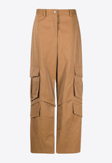 MSGM Straight-Leg Cargo Pants Camel 3342MDP119A22780028