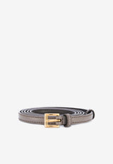 Prada Grained Leather Belt Gray 1C40670530573