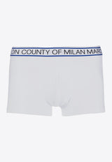Marcelo Burlon Logo Waistband Boxer Briefs - Set of 3 White CMUA006C99JER0010110