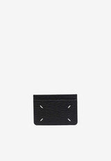 Maison Margiela Grained Leather Cardholder with Signature-Stitches Black SA1VX0005P4455_T8013