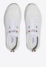 Thom Browne Tech Suede Low-Top Sneakers White MFD180A03050_100