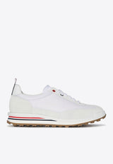 Thom Browne Tech Suede Low-Top Sneakers White MFD180A03050_100