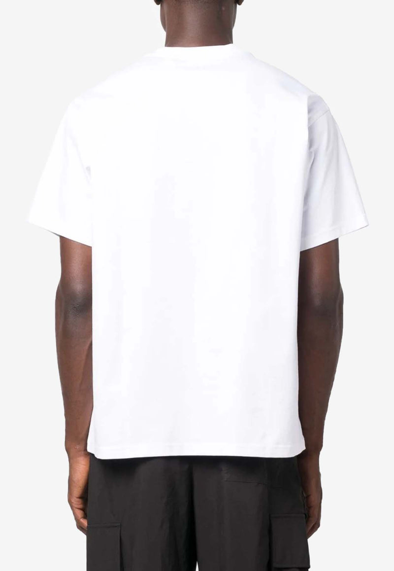 Burberry Logo-Embossed Crewneck T-shirt 8072756_A1464 White