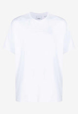 Burberry Logo-Embossed Crewneck T-shirt 8072756_A1464 White