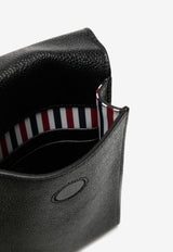 Thom Browne Signature Stripe Loop Leather Phone Holder Black MAC113A00198_001
