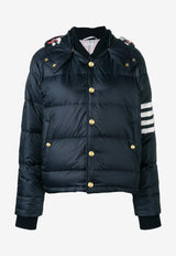 Thom Browne 4-bar Stripes Matte Nylon Puffer Jacket Navy MJD061X05411_415