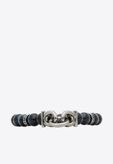 Salvatore Ferragamo Elasticated Bracelet with Metal Gancini Multicolor 770150 BR BEADS 717497 BEADSOCCHIODIFALCO