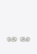 Ferragamo S-shaped Gancini Hook Cufflinks Silver 770388 CLNK HOOK 784877 SILVER