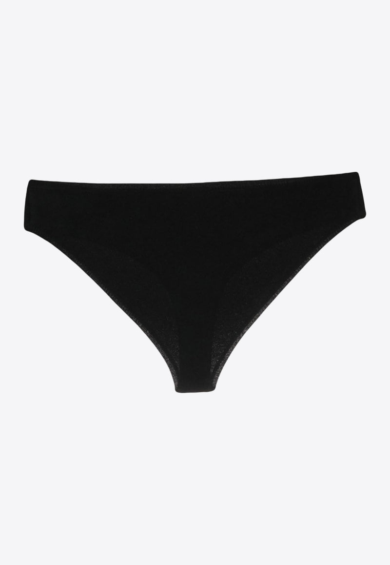 Miu Miu Logo Intarsia Cashmere Panties Black MMP218S23213S1_F0002